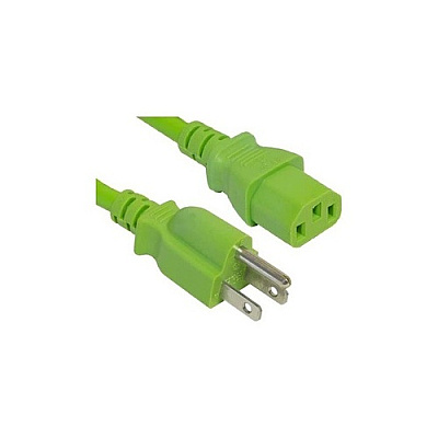 Enet Solutions 5-15p To C13 10ft Green Power Cord (N515C13GN10FENC)