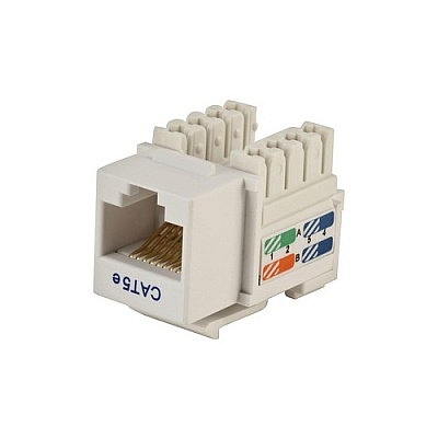 Monoprice Cat5e Punch Down Keystone Jack - White (5376)