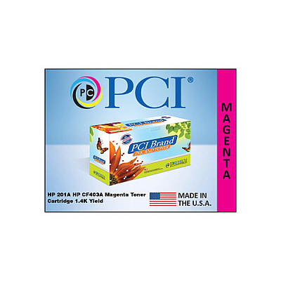PCI Brand Eco-friendly Reman Hp 201a Cf403a Magenta Toner Cartridge 1.4k Yld For Hp Color Laserjet Pro M252, M252dw, Pro M277, M277dw, Cf403 Printers (CF403APCI)