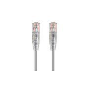Monoprice Slimrun Cat6 Ethernet Patch Cable_ Snagless Rj45_ Stranded_ 550mhz_ Utp_ Pure Bare Copper Wire_ 28awg_ 2ft_ Gray (13524)