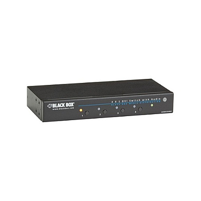 Black Box Dvi Switch With Audio - 4 X 1, Gsa, Taa (AVSWDVI4X1)