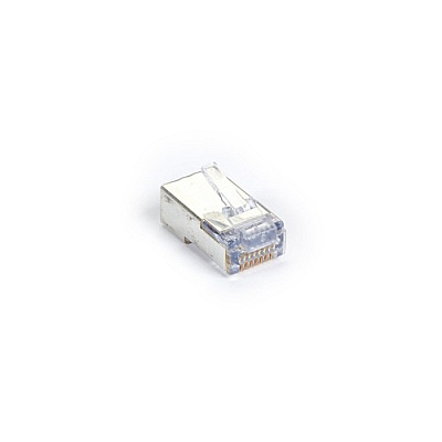 Black Box Cat5e Ez Rj45 Modular Plug Connector For Round Solid/stranded Wire - Shielded, Taa, 50-pack, Gsa, Taa (C5EEZSP50PAK)