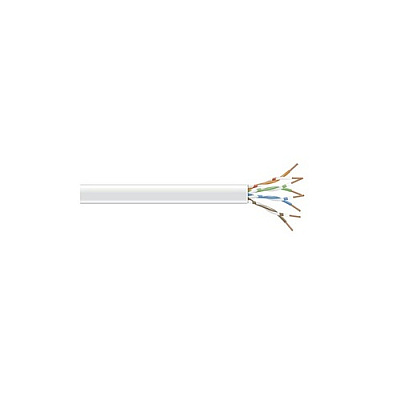 Black Box Cat6 250-mhz Solid Ethernet Bulk Cable - Unshielded (utp), Cmp Plenum, White, 1000-ft. (304.8-m) Pull-box, Gsa, Taa (C6CMPSLDWH)