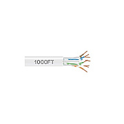 Black Box Cat6a 650-mhz Solid Ethernet Bulk Cable - Unshielded (utp), Cmr Pvc, White, 1000-ft. (304.8-m) Spool, Gsa, Taa (C6ABC50WH1000)