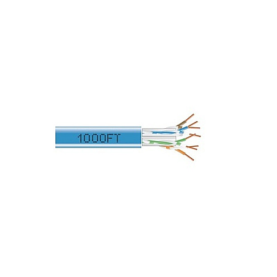 Black Box Cat6a 650-mhz Solid Ethernet Bulk Cable - Unshielded (utp), Cmp Plenum, Blue, 1000-ft. (304.8-m) Spool, Gsa, Taa (C6ABC51BL1000)