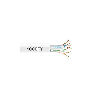 Black Box Cat6a 650-mhz Solid Ethernet Bulk Cable - Unshielded (utp), Cmp Plenum, White, 1000-ft. (304.8-m) Spool, Gsa, Taa (C6ABC51WH1000)