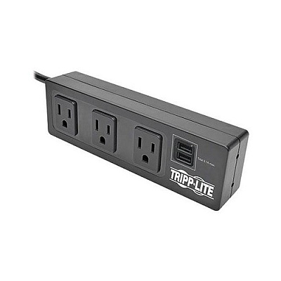 Tripp Lite 3-outlet Mountable Surge 10ft Cord 510j (TLP310USBS)