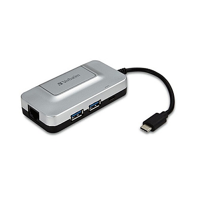 Verbatim 3-port Hub, 99354, Usb-c,gigabi (VER99354)