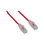 Enet Solutions Cat6 Red 15ft Slim Cable W/clear Boots (C6RDSCB15ENC)
