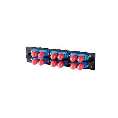 Leviton Panel,6st/dx/blue/cer/sm,1u,black (OFPSTD12AC)