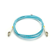 Black Box Om3 50/125 Multimode Fiber Optic Patch Cable - Ofnr Pvc, Lc To Lc, Aqua, 2-m (6.5-ft.) (FNT010002MLCLC)