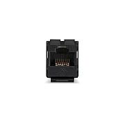 Black Box Cat6 Keystone Jack - Unshielded, 110 Punchdown Type, Taa, Black, Gsa, Taa (FMT631R3)