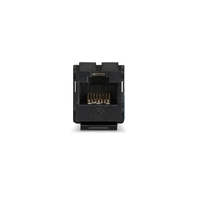 Black Box Cat6 Keystone Jack - Unshielded, 110 Punchdown Type, Taa, Black, Gsa, Taa (FMT631R3)