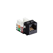Black Box Cat6 Keystone Jack - Unshielded, 110 Punchdown Type, Taa, Black, 25-pack, Gsa, Taa (FMT631R325PAK)