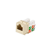Black Box Cat6 Keystone Jack - Unshielded, 110 Punchdown Type, Taa, Ivory, 25-pack, Gsa, Taa (FMT632R325PAK)