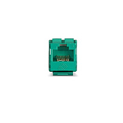 Black Box Cat6 Keystone Jack - Unshielded, 110 Punchdown Type, Taa, Green, Gsa, Taa (FMT634R3)