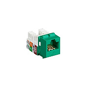 Black Box Cat6 Keystone Jack - Unshielded, 110 Punchdown Type, Taa, Green, 25-pack, Gsa, Taa (FMT634R325PAK)