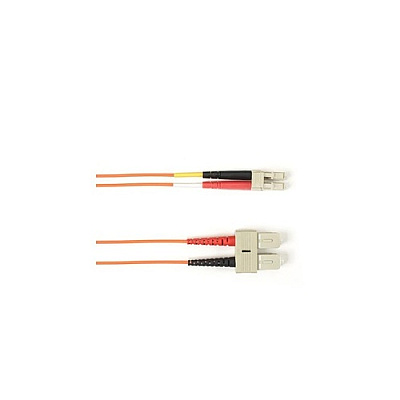 Black Box Om1 62.5/125 Multimode Fiber Optic Patch Cable - Ofnr Pvc, Sc To Lc, Orange, 3-m (9.8-ft.), Gsa, Taa (R62003MSCLCOR)