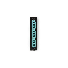 Black Box Low-density 10g Multimode Fiber Adapter Panel - Ceramic Sleeve, (6) Lc Duplex, Aqua, Gsa, Taa (JPM456C)