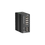 Black Box Gigabit Ethernet Extreme Temperature Managed Poe+ Switch(8)10/100/1000-mbps Copper Rj45,(4)100/1000-mbps Sfp,gsa,taa (LIE1014A)