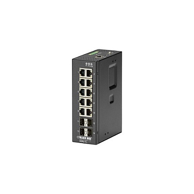 Black Box Gigabit Ethernet Extreme Temperature Managed Switch(10)10/100/1000-mbps Copper Rj45,(4)100/1000-mbps Sfp,gsa,taa (LIG1014A)