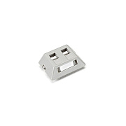 Black Box Modular Furniture Wallplate - 2-port, Gray, Gsa, Taa (WPT461MF)