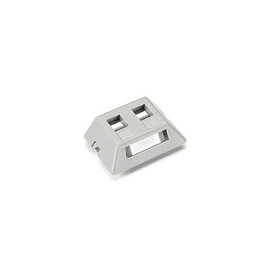 Black Box Modular Furniture Wallplate - 2-port, Gray, Gsa, Taa (WPT461MF)