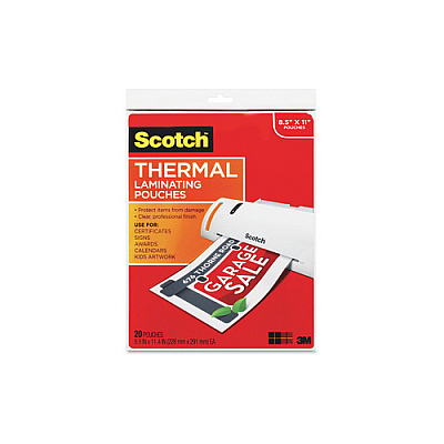 3M Thermal Pouches, Letter Size (TP385420)