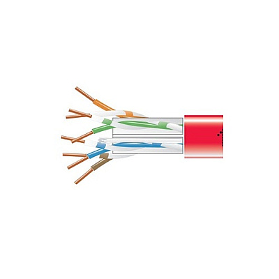 Black Box Cat6 550-mhz Solid Ethernet Bulk Cable - Unshielded (utp), Cmp Plenum, Red, 1000-ft. (304.8-m) Pull-box, Gsa, Taa (EYN869BPB1000)