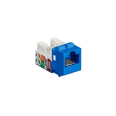 Black Box Cat6 Keystone Jack - Unshielded, 110 Punchdown Type, Taa, Blue, 25-pack, Gsa, Taa (FMT630R325PAK)