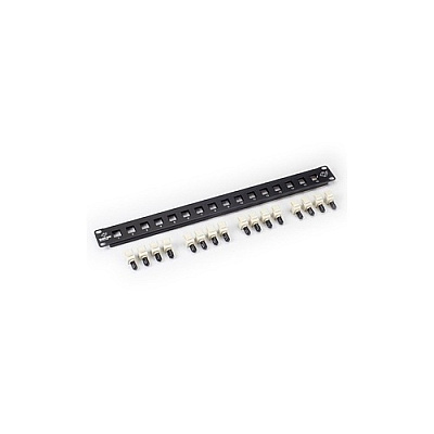 Black Box Rackmount Fiber Panel With Connectors (unassembled) - 1u, (16) St Simplex, Gsa, Taa (JPM395A)