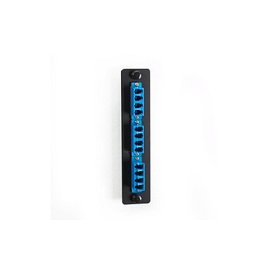 Black Box Low-density Single-mode Fiber Adapter Panel - Ceramic Sleeve, (6) Lc Duplex, Blue, Gsa, Taa (JPM455CR2)