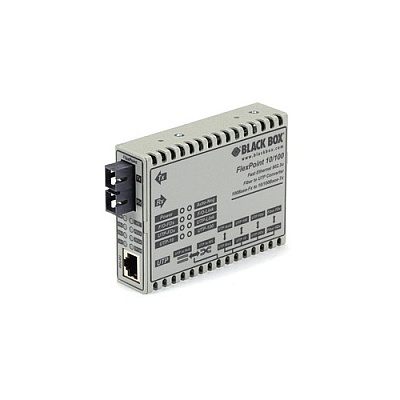 Black Box Fast Ethernet (100-mbps) Media Converter - 10/100-mbps Copper To 100-mbps Multimode Fiber, 1300nm, 2km, Sc, Gsa, Taa (LMC100ASCR3)