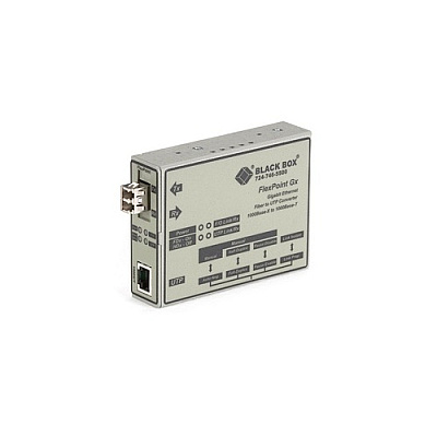 Black Box Gigabit Ethernet Media Converter - 1000-mbps Copper To 1000-mbps Multimode Fiber, 850nm, 0.3km, Lc, Gsa, Taa (LMC1012A)