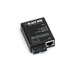 Black Box Gigabit Ethernet(1000-mbps)media Converter 10/100/1000-mbps Copper To 1000-mbps Singlemode Fiber,1310nm,12km,sc,gsa,taa (LMC4004A)