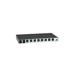 Black Box Horizontal Rackmount Remote Power Manager - 100-120-vac, Dual-circuit, 15-amp, (8) Nema 5-15 Outlet, Gsa, Taa (PS568AR2)