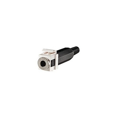 Leviton Cloud White 1/4in Stereo Jack Keystone (KS14ST88)