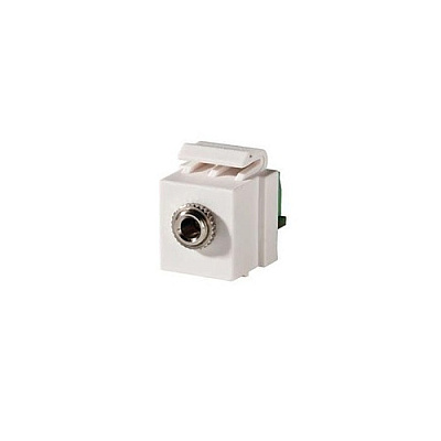 Leviton Cloud White Stereo Jack Screw Terminal (KS35STST88)