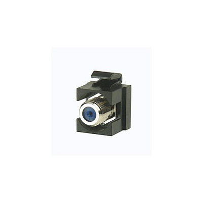 Leviton Black Keystone Recessed F-conn 75 Ohm (KSFCNR00)
