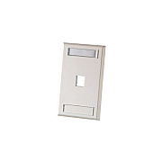 Leviton Single Gang Plastic Faceplate-1 Keystone (KSFP188)