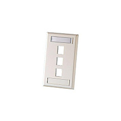 Leviton Single Gang Plastic Faceplate-3 Keystone (KSFP3)