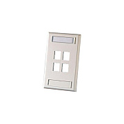 Leviton Fp,keystone,4hole,sg,lbl Desg Fog Wht (KSFP4)