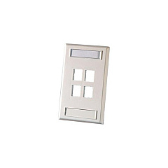 Leviton Fp,keystone,4hole,sg,lbl Desg Fog Wht (KSFP4)