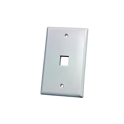 Leviton White 1-port Single Gang Faceplate (KSFPR188)
