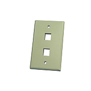 Leviton Elec Ivory 2-port Single Gang Faceplate (KSFPR213)