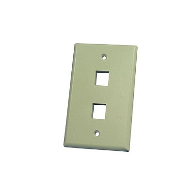Leviton Elec Ivory 2-port Single Gang Faceplate (KSFPR213)