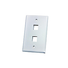 Leviton White 2-port Single Gang Faceplate (KSFPR288)