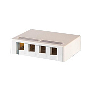 Leviton Fog White Surface Mount Box 4 Keystones (KSSMB4)