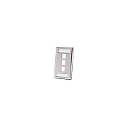 Leviton Steel Single Gang Faceplate 3 Keystones (KSSS3)