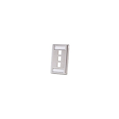 Leviton Steel Single Gang Faceplate 3 Keystones (KSSS3)
